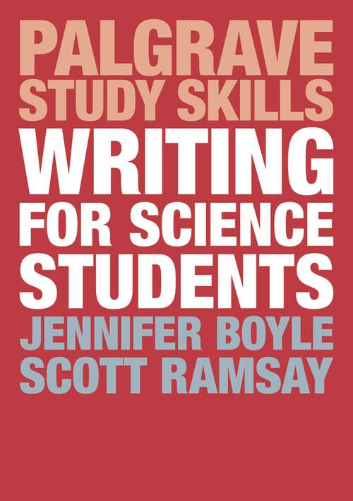 Book cover of Writing for Science Students (Macmillan Study Skills)
