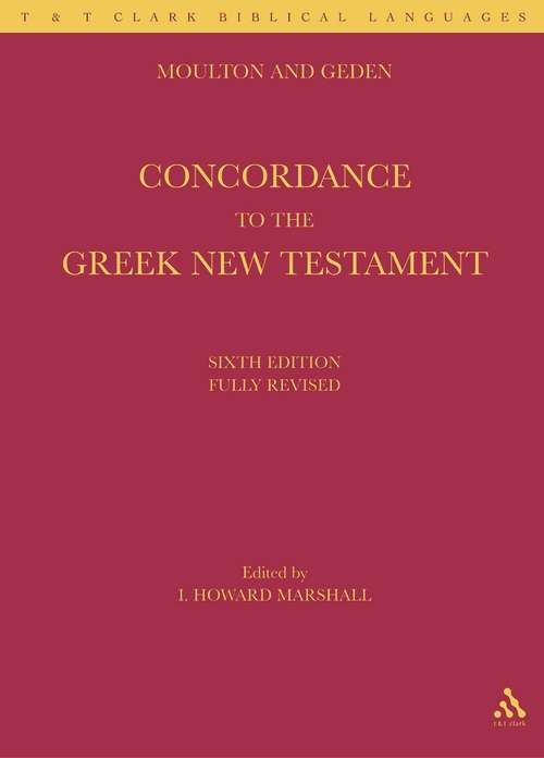 Book cover of A Concordance to the Greek New Testament