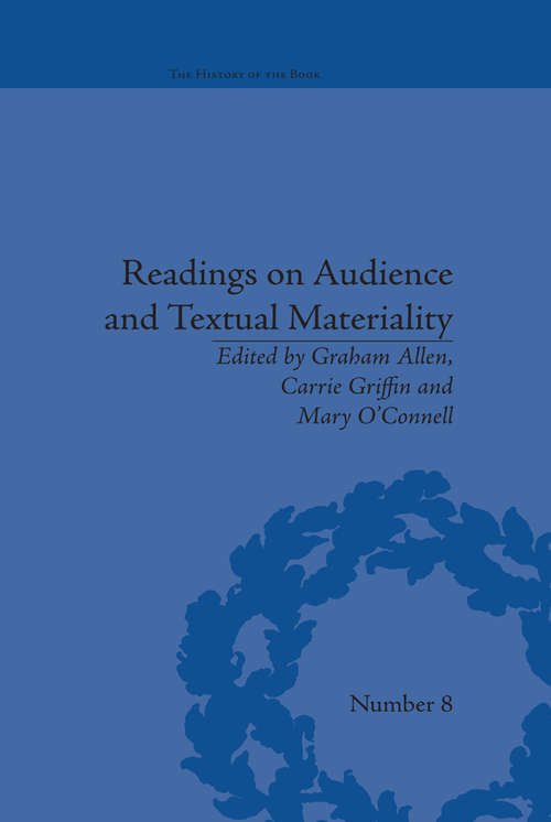 Book cover of Readings on Audience and Textual Materiality (The History of the Book #8)