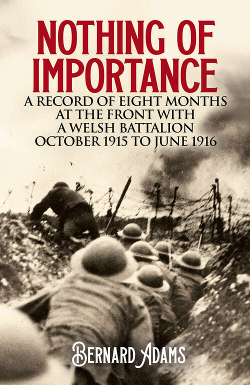 Book cover of Nothing of Importance: A Record of Eight Months at the Front with a Welsh Battalion - October 1915 to June 1916
