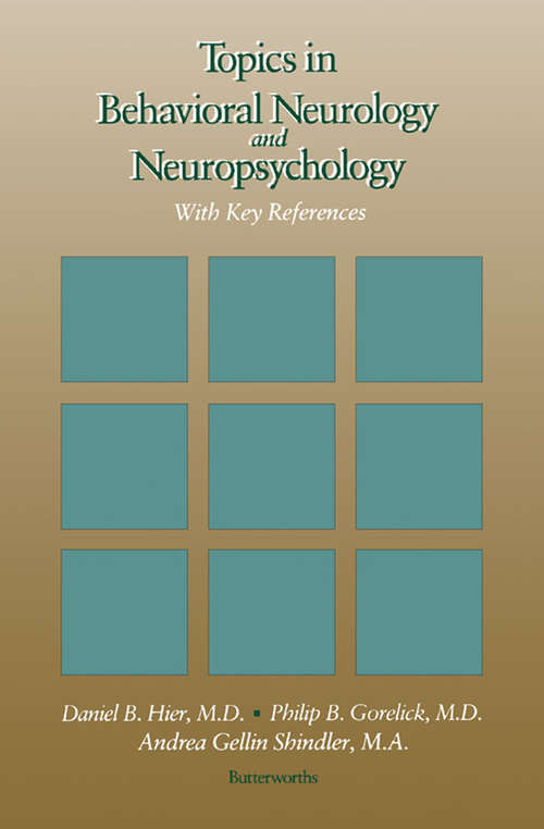 Book cover of Topics in Behavioral Neurology and Neuropsychology: With Key References