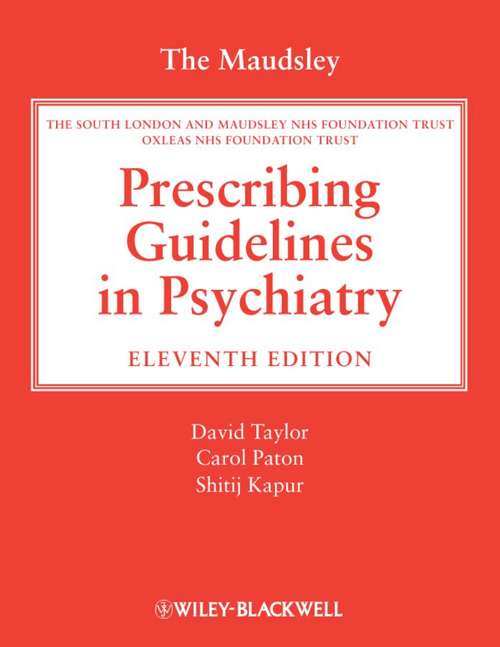 Book cover of Prescribing Guidelines In Psychiatry