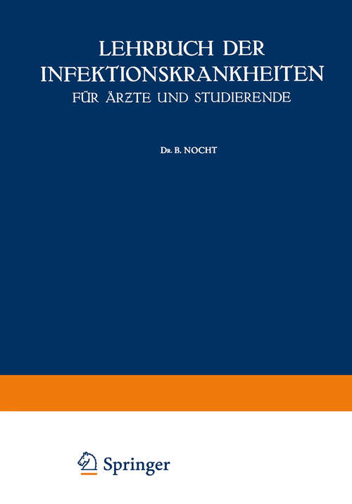 Book cover of Lehrbuch der Infektionskrankheiten für Ärzte und Studierende (2. Aufl. 1924)