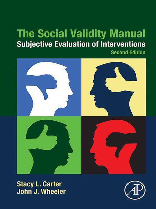 Book cover of The Social Validity Manual: Subjective Evaluation of Interventions (2)