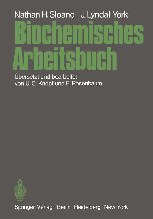 Book cover of Biochemisches Arbeitsbuch (1969)