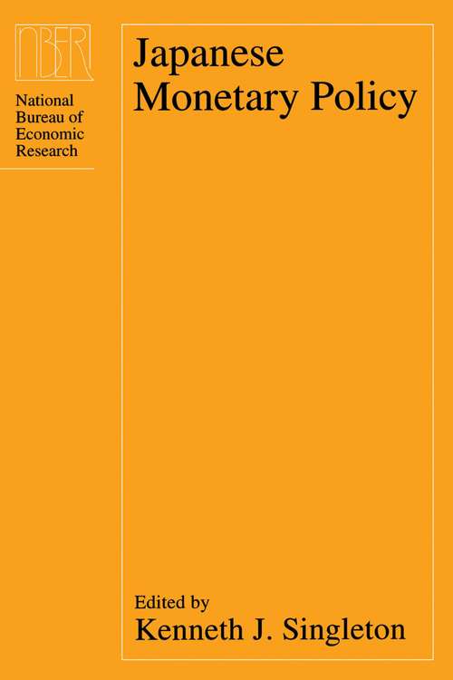 Book cover of Japanese Monetary Policy (National Bureau of Economic Research Project Report)