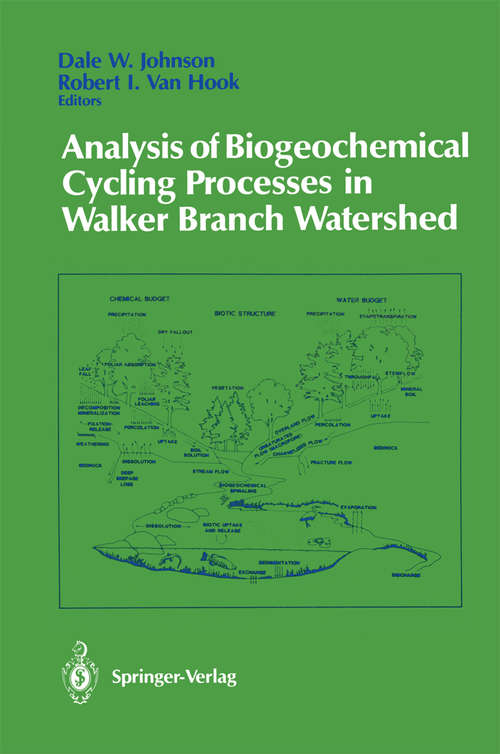 Book cover of Analysis of Biogeochemical Cycling Processes in Walker Branch Watershed (1989) (Springer Advanced Texts in Life Sciences)
