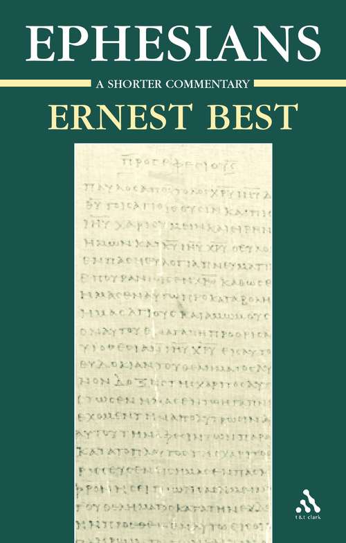 Book cover of Ephesians: A Shorter Commentary