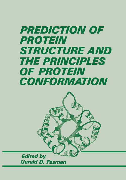 Book cover of Prediction of Protein Structure and the Principles of Protein Conformation (1989)