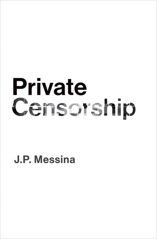 Book cover of Private Censorship
