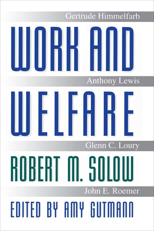 Book cover of Work and Welfare