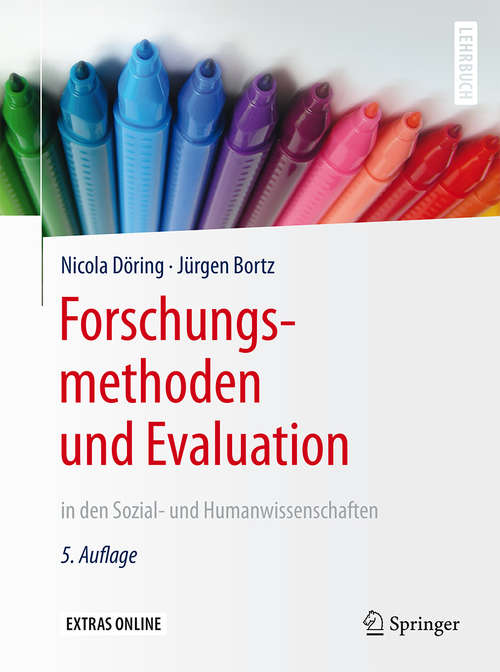 Book cover of Forschungsmethoden und Evaluation in den Sozial- und Humanwissenschaften (5. Aufl. 2016) (Springer-Lehrbuch)