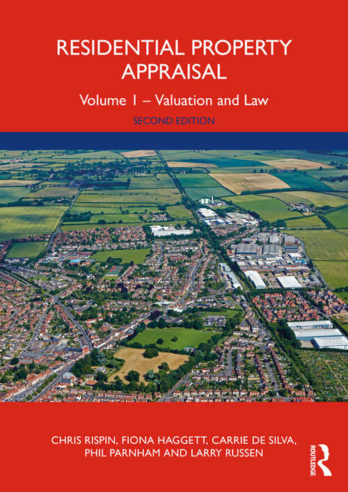 Book cover of Residential Property Appraisal: Volume 1 - Valuation and Law (2)