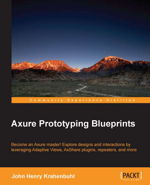 Book cover of Axure Prototyping Blueprints