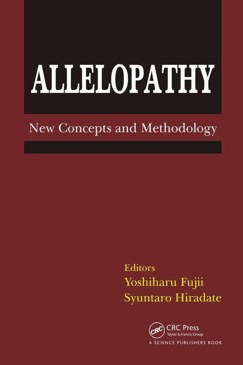 Book cover of Allelopathy: New Concepts & Methodology