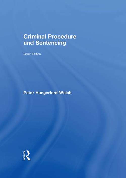 Book cover of Criminal Procedure and Sentencing
