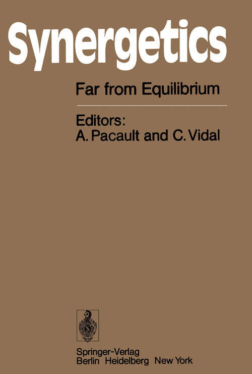 Book cover of Synergetics: Far from Equilibrium (1979) (Springer Series in Synergetics #3)