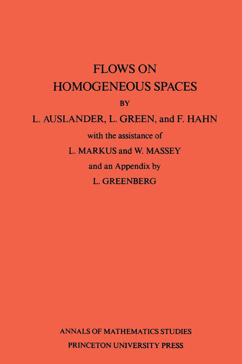 Book cover of Flows on Homogeneous Spaces. (AM-53), Volume 53