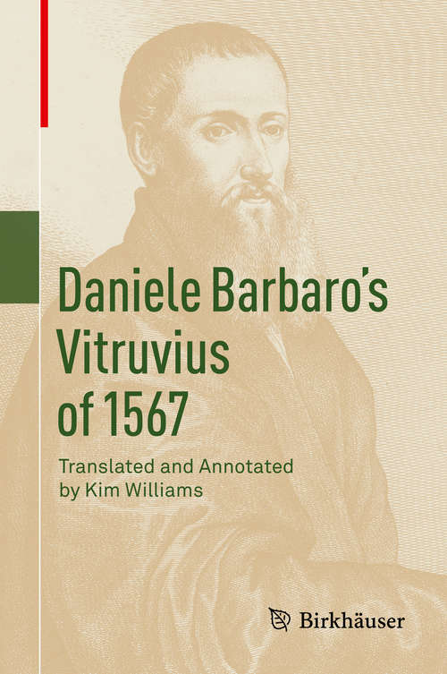 Book cover of Daniele Barbaro’s Vitruvius of 1567 (1st ed. 2019)