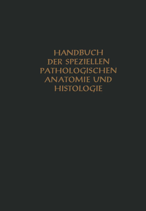 Book cover of Niere und ableitende Harnwege (1934) (Handbuch der speziellen pathologischen Anatomie und Histologie: 6 / 2)