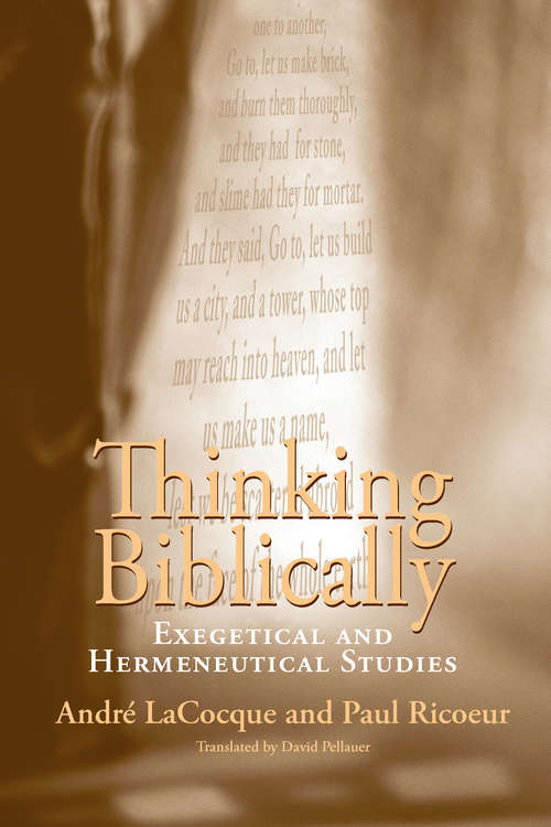 Book cover of Thinking Biblically: Exegetical and Hermeneutical Studies (73)