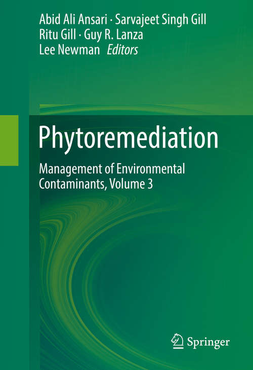 Book cover of Phytoremediation: Management of Environmental Contaminants, Volume 3 (1st ed. 2016)