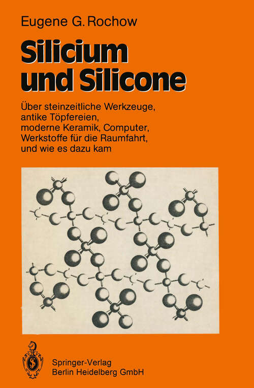 Book cover of Silicium und Silicone: Über steinzeitliche Werkzeuge, antike Töpfereien, moderne Keramik, Computer, Werkstoffe für die Raumfahrt, und wie es dazu kam (1991)