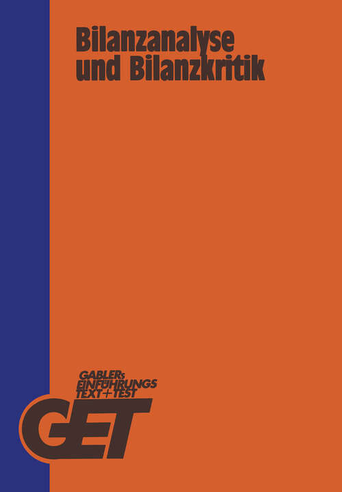 Book cover of Bilanzanalyse und Bilanzkritik (1980)