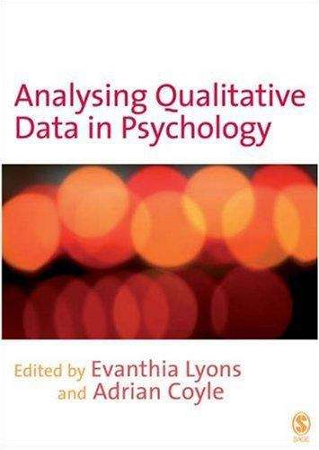 Book cover of Analysing Qualitative Data in Psychology (PDF)