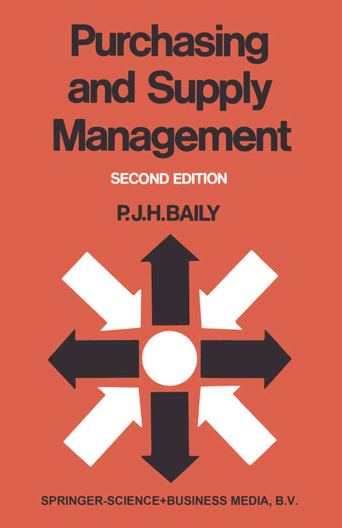 Book cover of PURCHASING AND SUPPLY MANAGEMENT (2nd ed. 1963)