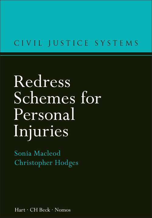 Book cover of Redress Schemes for Personal Injuries (Civil Justice Systems)