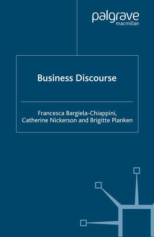 Book cover of Business Discourse (2007) (Research and Practice in Applied Linguistics)