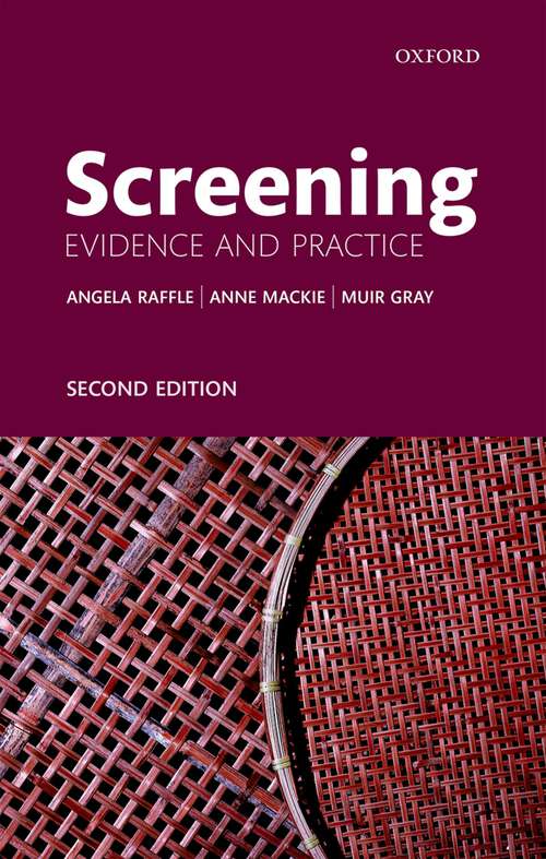 Book cover of Screening: Evidence and Practice