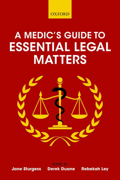 Book cover of A Medic's Guide to Essential Legal Matters