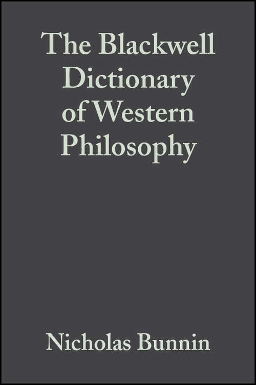 Book cover of The Blackwell Dictionary of Western Philosophy