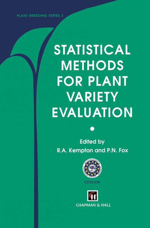 Book cover of Statistical Methods for Plant Variety Evaluation (1997) (Plant Breeding)