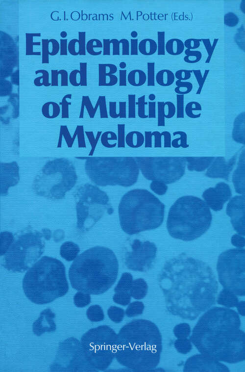 Book cover of Epidemiology and Biology of Multiple Myeloma (1991)