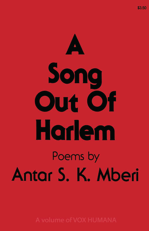 Book cover of A Song Out of Harlem (1980) (Vox Humana)