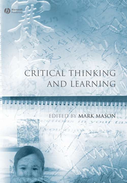Book cover of Critical Thinking and Learning