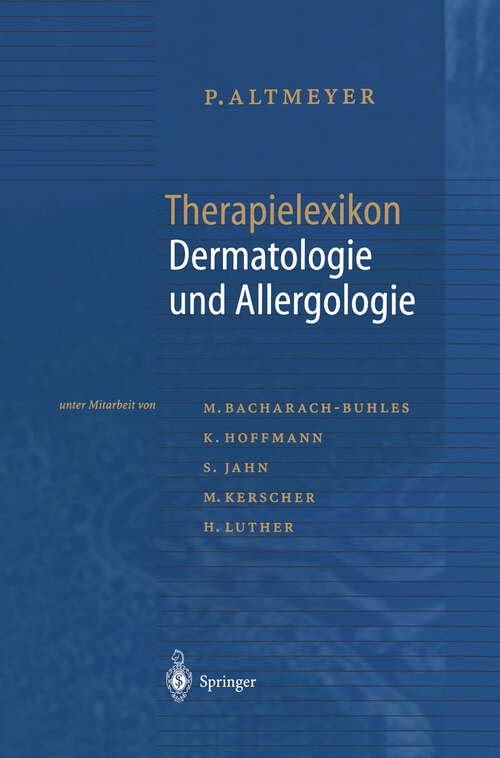 Book cover of Therapielexikon Dermatologie und Allergologie (1998)