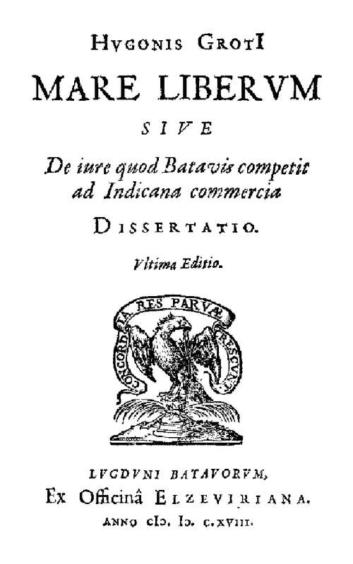 Book cover of Mare liberum: Sive De iure quod Batavis competit ad indicana commercia dissertatio