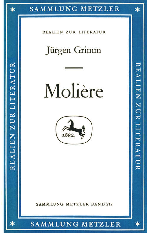 Book cover of Molière: Sammlung Metzler, 212 (1. Aufl. 1984) (Sammlung Metzler)