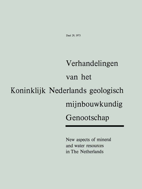Book cover of New aspects of mineral and water resources in The Netherlands (1973)