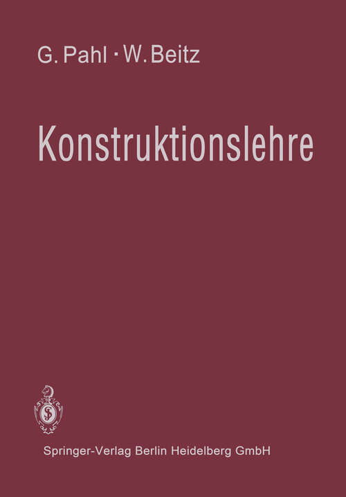 Book cover of Konstruktionslehre: Handbuch für Studium und Praxis (1977)