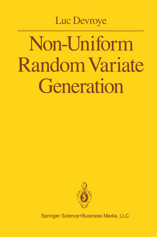Book cover of Non-Uniform Random Variate Generation (1986)