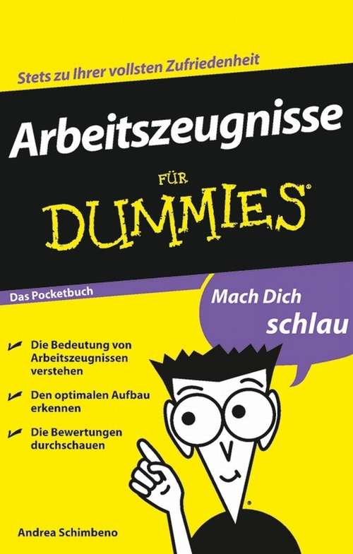Book cover of Arbeitszeugnisse für Dummies Das Pocketbuch (Das Pocketbuch) (Für Dummies)