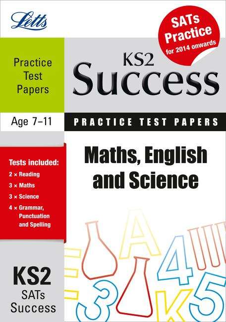 Book cover of Maths, English and Science: Practice Test Papers (PDF)