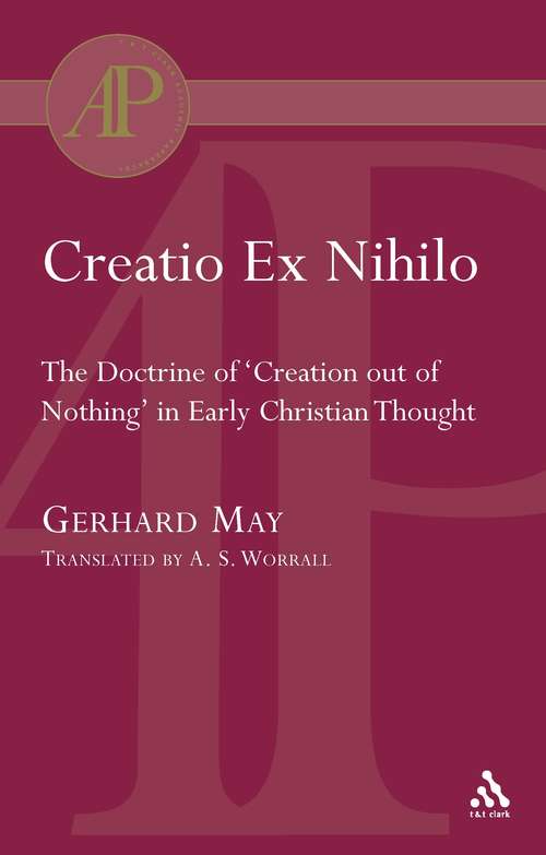 Book cover of Creatio Ex Nihilo: Creatio Ex Nihilo