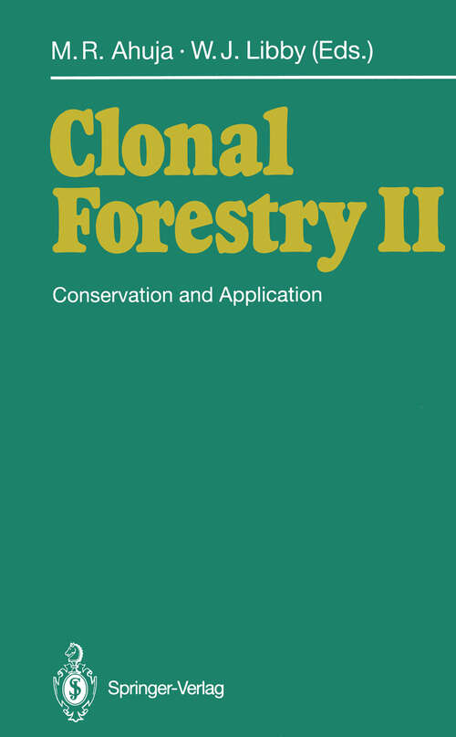 Book cover of Clonal Forestry II: Conservation and Application (1993)