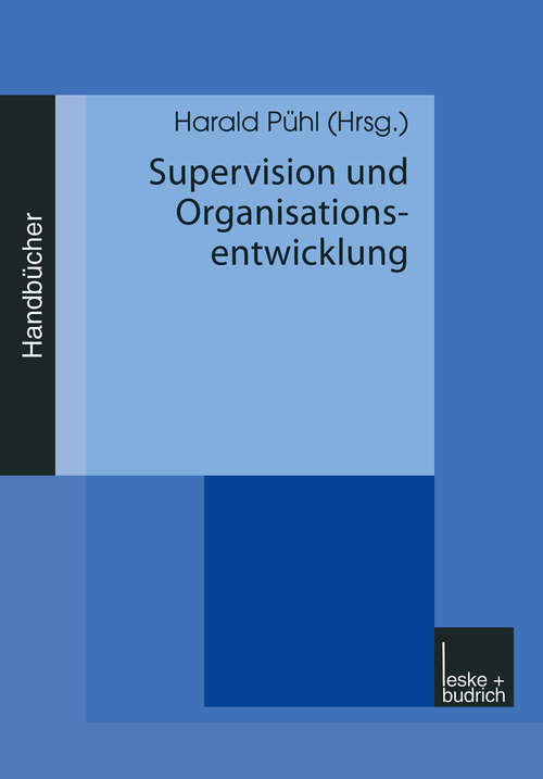 Book cover of Supervision und Organisationsentwicklung: Handbuch 3 (1999)